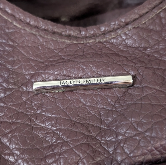 Jaclyn Smith Burgundy Faux Leather Shoulder Bag - Picture 2 of 9